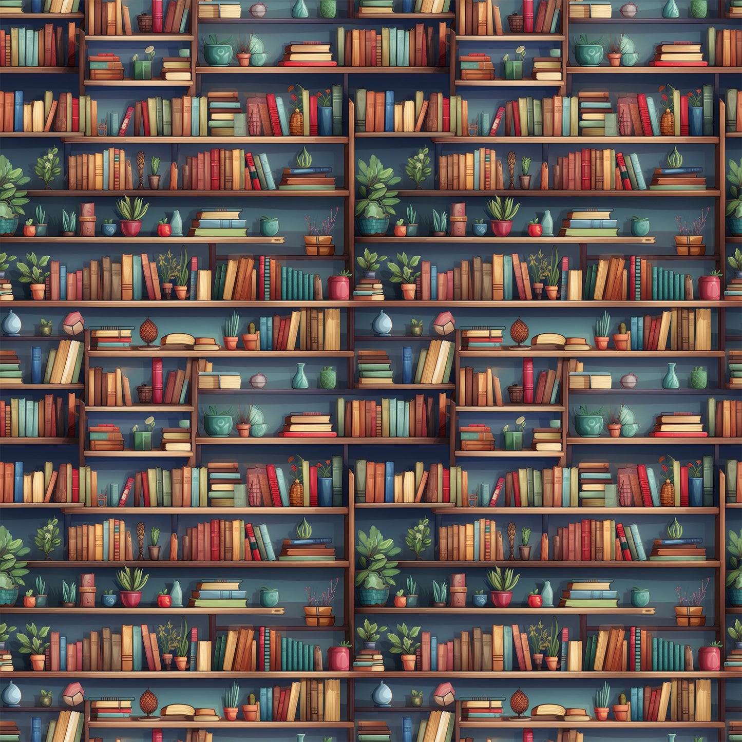 Bookshelf Pattern 10 Quilting Cotton Fabric
