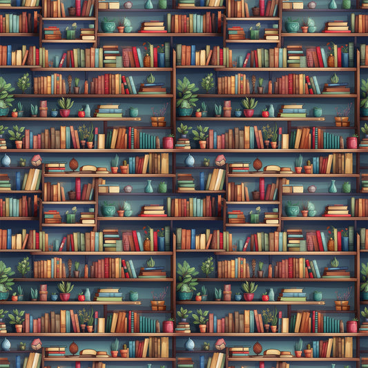 Bookshelf Pattern 10 Quilting Cotton Fabric