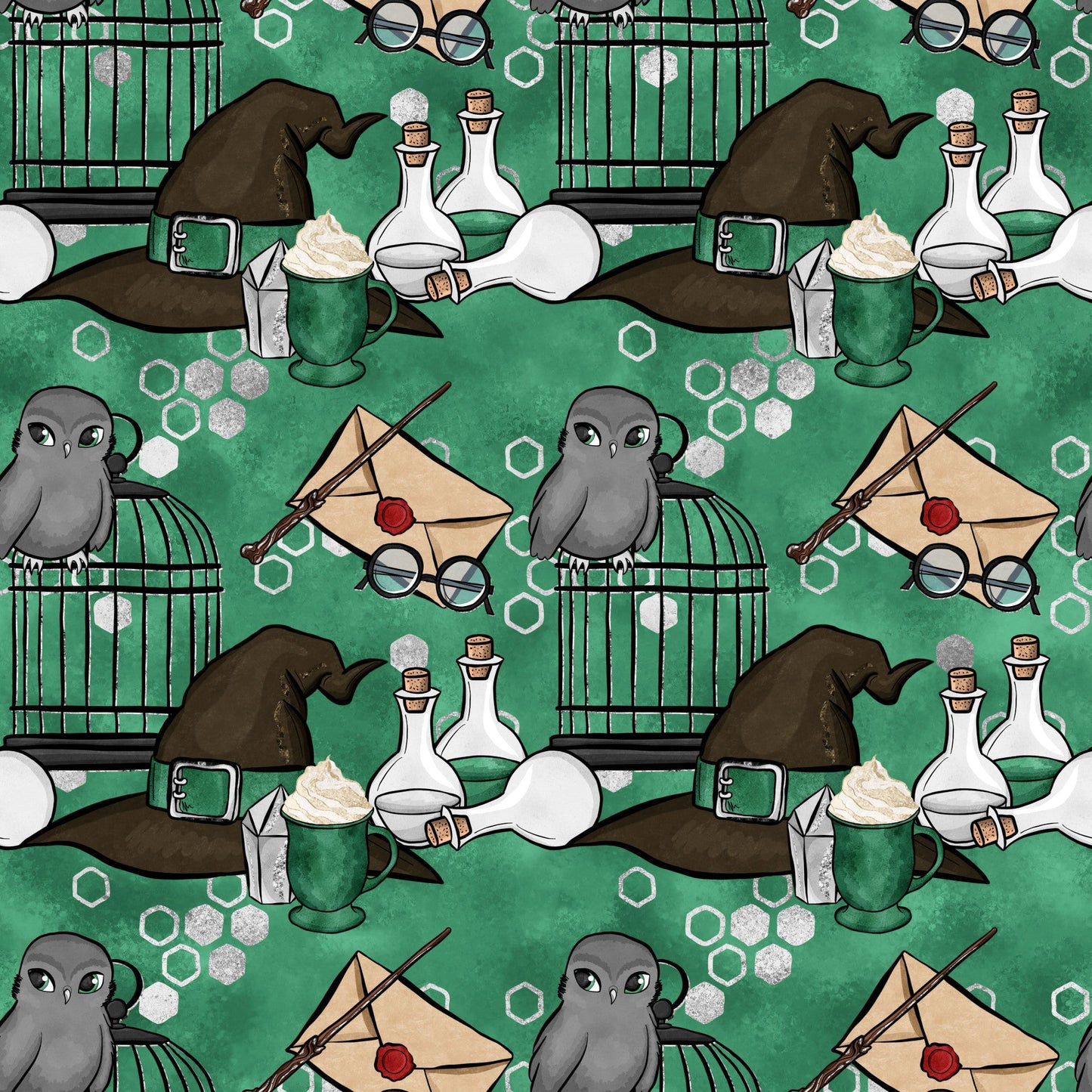 Wizard Magic School Pattern 36 Quilting Cotton Fabric