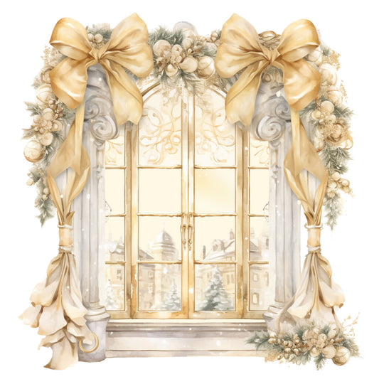 A Golden Christmas Fabric Panel 41
