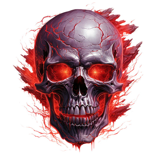 Horror Skulls Fabric Panel 10