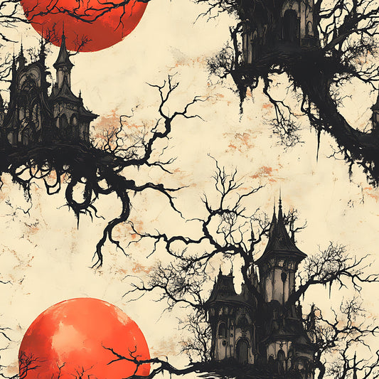 Blood Moon Manor Pattern 12 Quilting Cotton Fabric