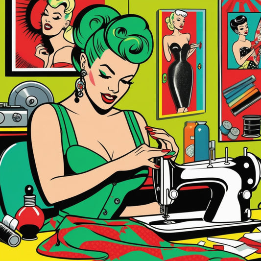 Pop Art Sewing Fabric Panel 74