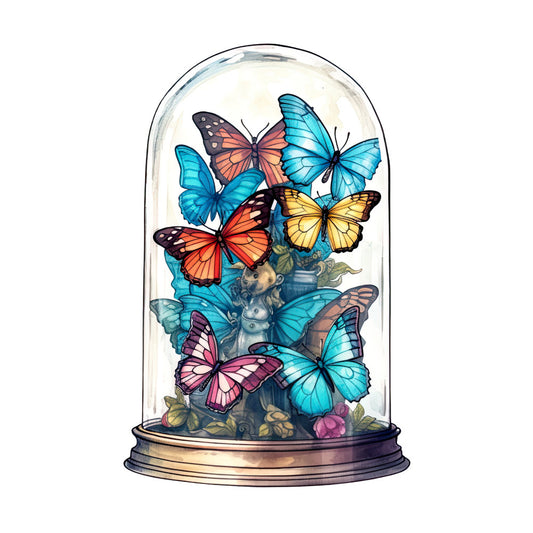 Butterflies in a Dome Fabric Panel 8