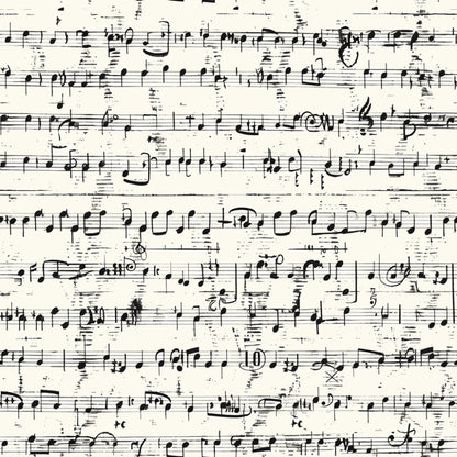 Handwritten Music Pattern 11 Quilting Cotton Fabric