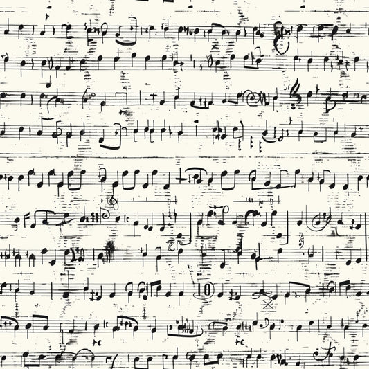 Handwritten Music Pattern 11 Quilting Cotton Fabric