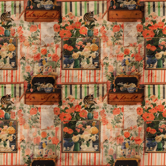 Cottagecore Scrapbook Pattern 8 Quilting Cotton Fabric