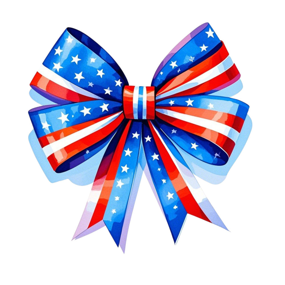 Patriotic Bows Fabric Panel 4