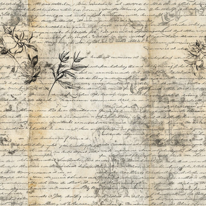 Gilded Forgotten Correspondence Pattern 10 Minky Fabric