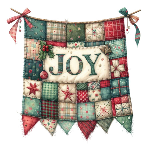 Christmas Patchwork Fabric Panel 25