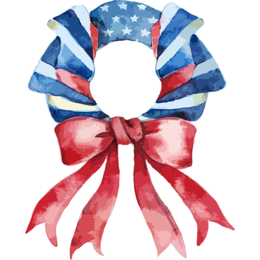 Watercolor 4th of July Fabric Panel 4