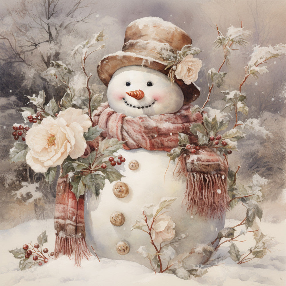 Classic Snowman Fabric Panel 32