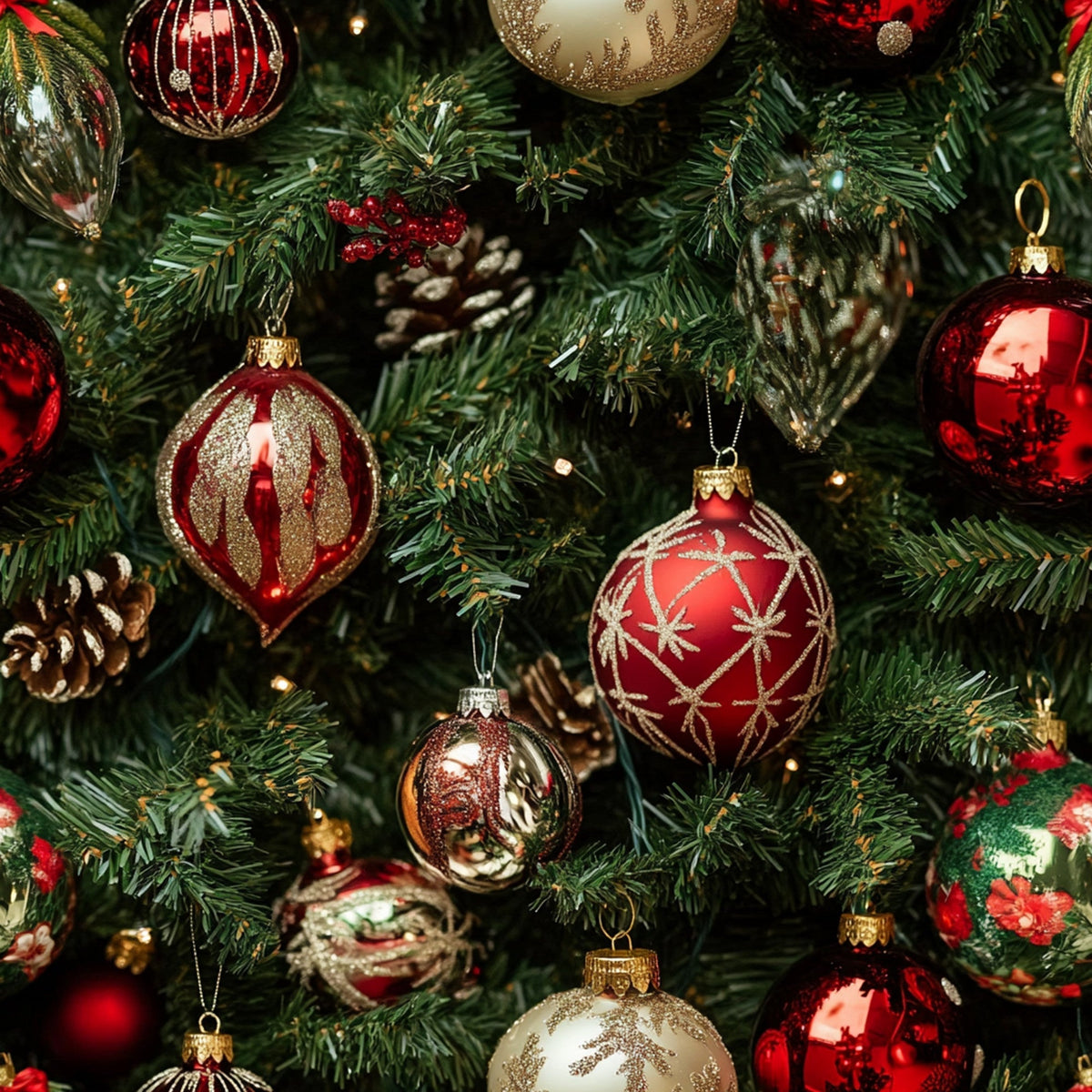 Baubles and Boughs Pattern 3 Minky Fabric