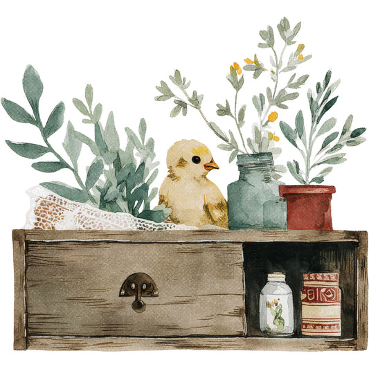 Farmhouse Chicken Decor Fabric Panel 18
