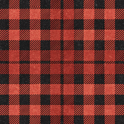 Classic Red and Black Buffalo Plaid Pattern 4 Quilting Cotton Fabric