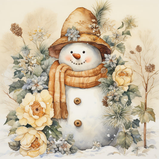 Classic Snowman Fabric Panel 49