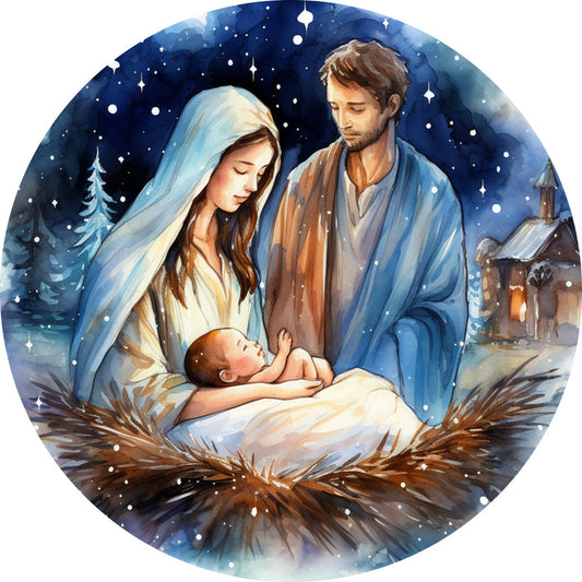 Nativity Christmas Ornaments Fabric Panel 13