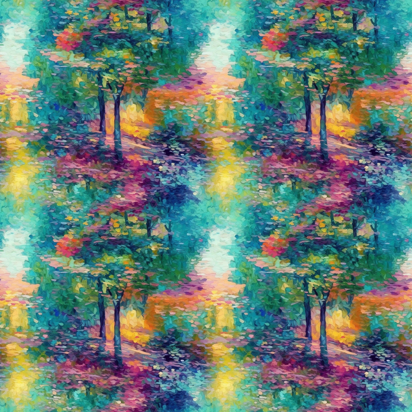 Monet Inspired Art Pattern 6 Quilting Cotton Fabric