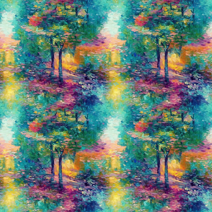 Monet Inspired Art Pattern 6 Quilting Cotton Fabric