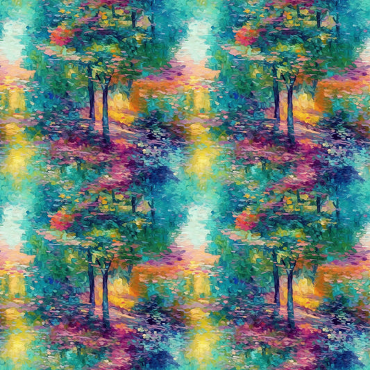 Monet Inspired Art Pattern 6 Quilting Cotton Fabric