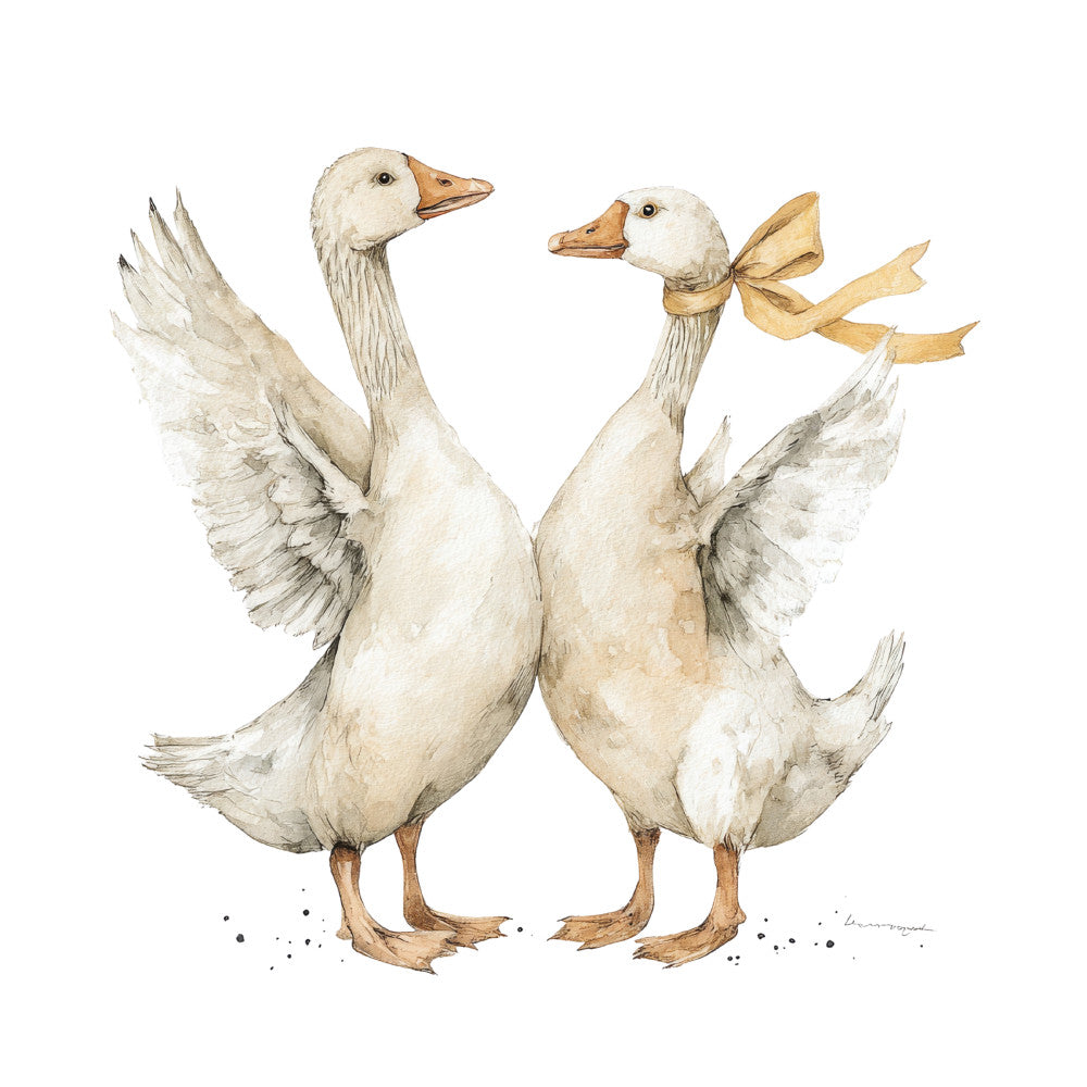 Vintage Silly Goose Fabric Panel 30