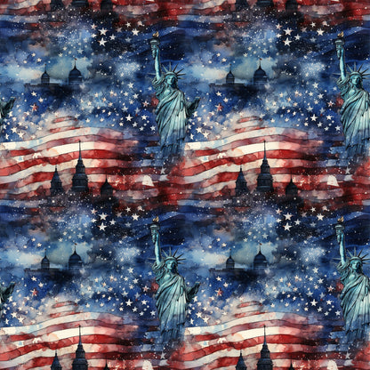 Liberty Skies Pattern 1 Minky Fabric