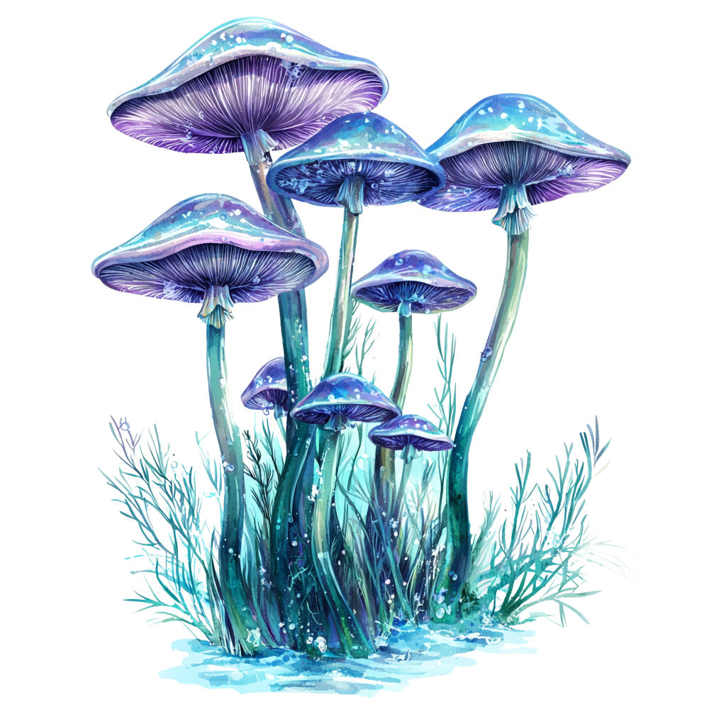 Underwater Mushrooms Fabric Panel 3