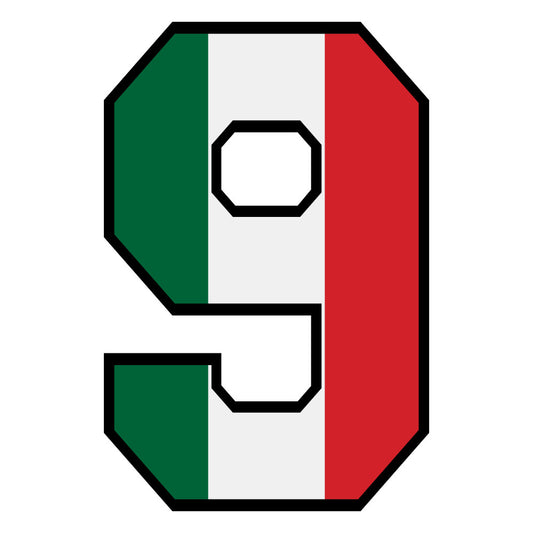 green, red, white, mexican flag colors, number nine, patriotic design, alphabet panel, quilting fabric, cotton panel, tricolor stripes, educational fabric, children's fabric, geometric shapes, national colors, craft fabric, sewing panel, numeric design, flag motif, learning material