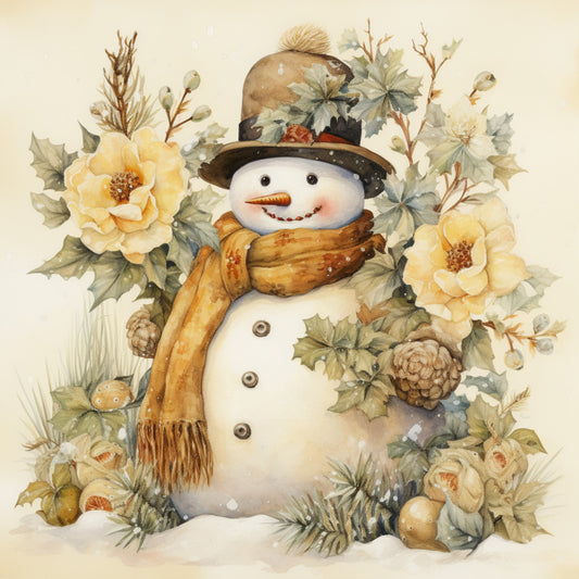 Classic Snowman Fabric Panel 52