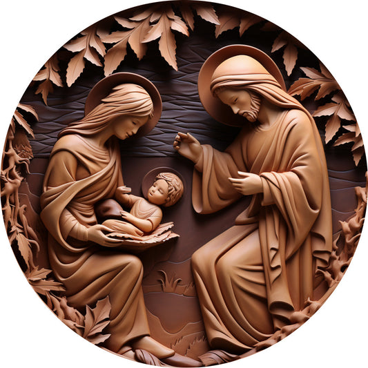 Nativity Christmas Ornaments Fabric Panel 29