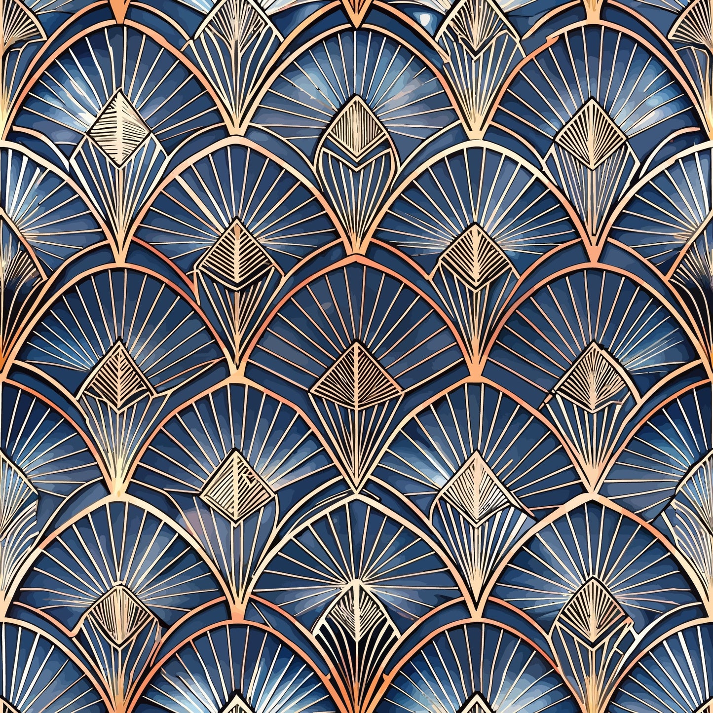 Art Deco Pattern 40 Quilting Cotton Fabric