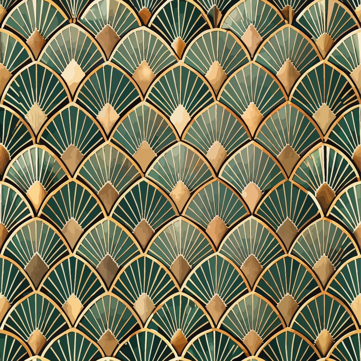 Art Deco Pattern 11 Quilting Cotton Fabric