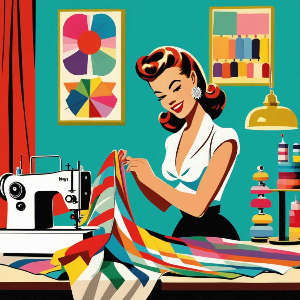 Pop Art Sewing Fabric Panel 19