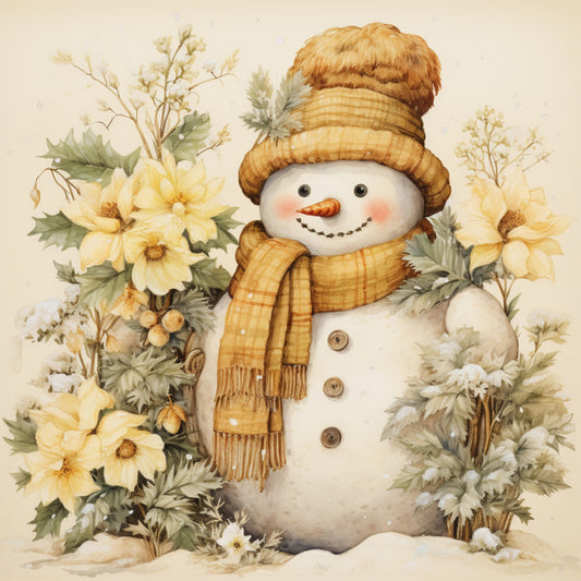 Classic Snowman Fabric Panel 46