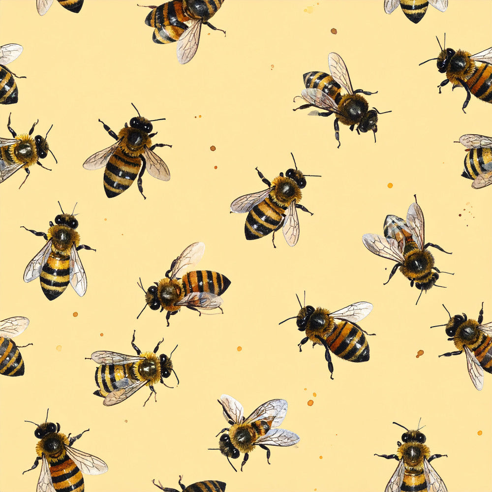 Golden Hive Meadow Pattern 9 Minky Fabric