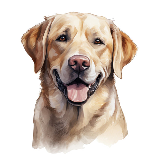 Watercolor Labrador Fabric Panel 29