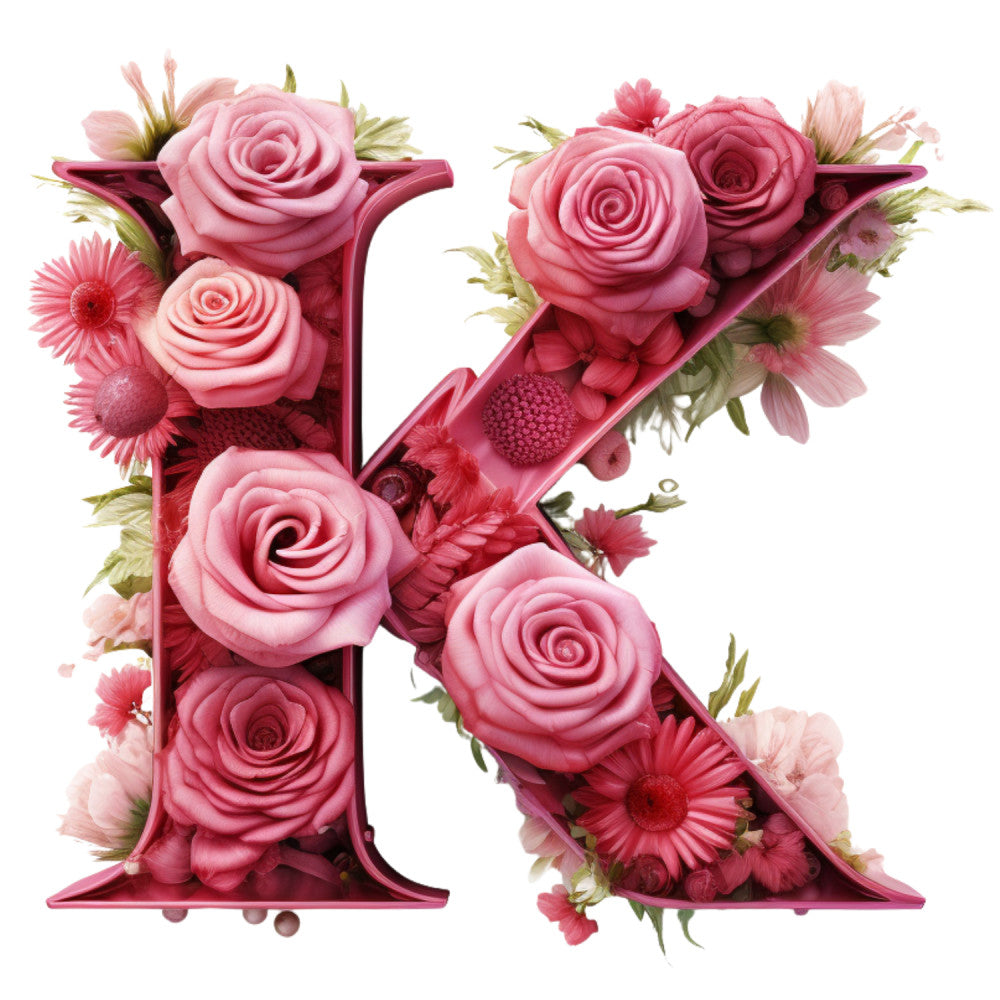 Rose Alphabet Fabric Panel 7