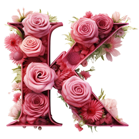 Rose Alphabet Fabric Panel 7