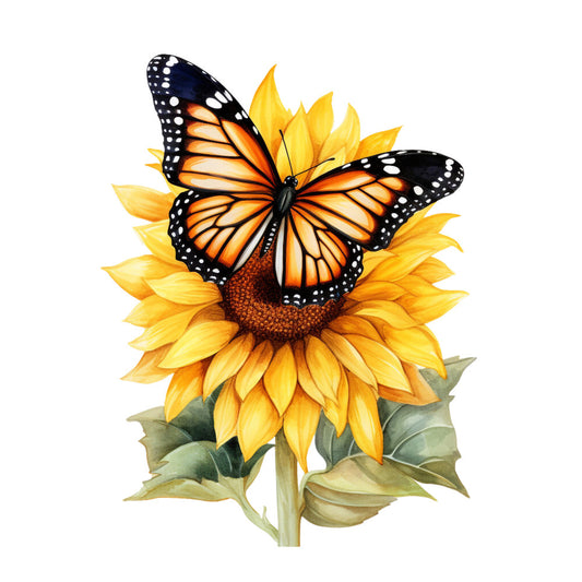 Sunflowers and Butterflies Fabric Panel 26