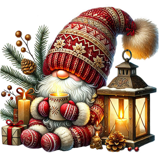 Cozy Christmas Gnomes Fabric Panel 24