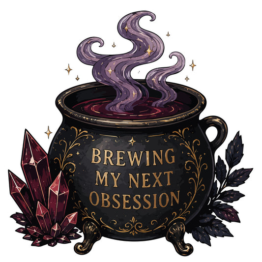 witchy, cauldron, mystical, purple, black, gold, dark academia, celestial, stars, magical, potion, gothic, dark fantasy, elegant, whimsical, crystals, gemstones, burgundy, moody, occult, enchanted, spell, boho, dark romantic, decorative, ornate, nature-inspired, leaves, fantasy, spooky