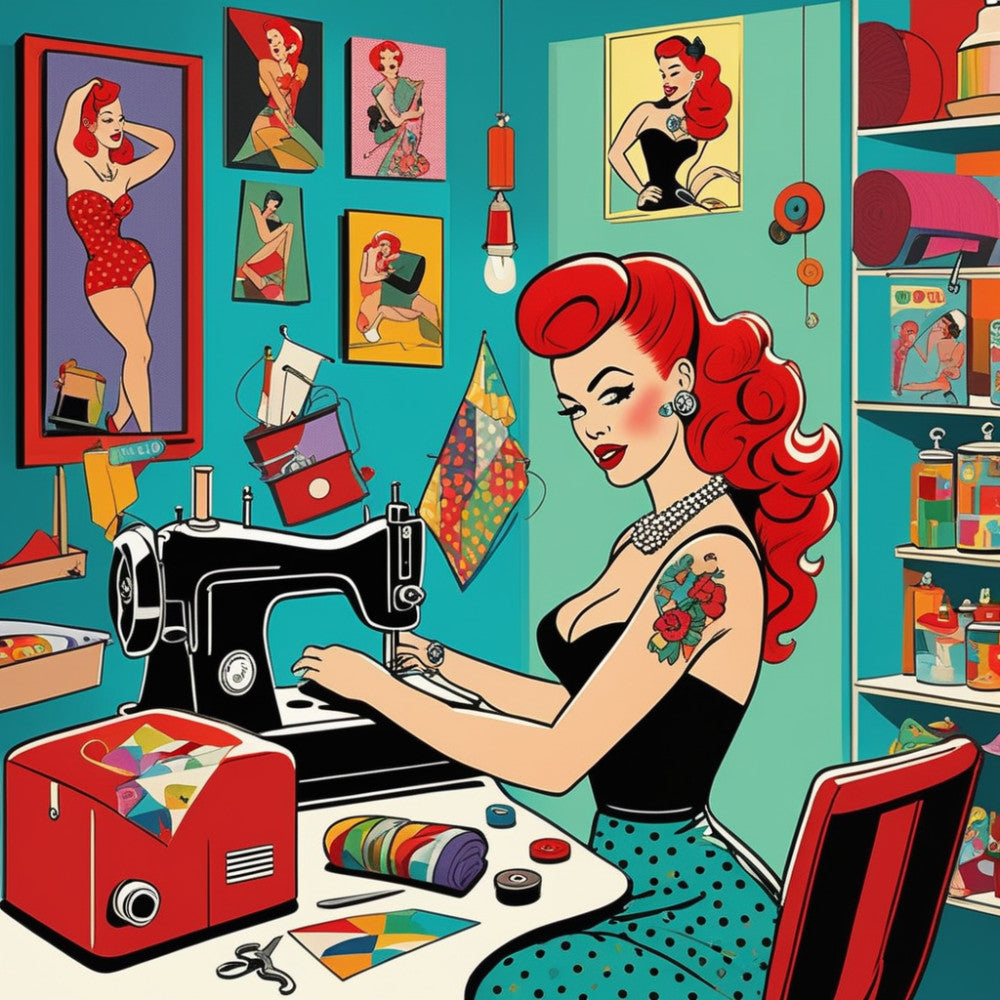 Pop Art Sewing Fabric Panel 36