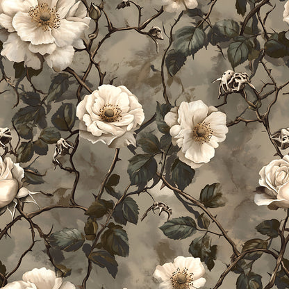 Thorned Roses Pattern 4 Minky Fabric