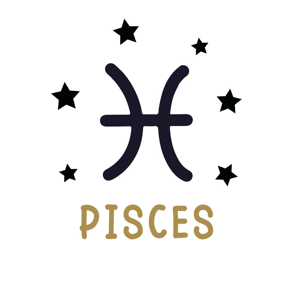 pisces, zodiac, astrology, stars, celestial, navy blue, gold, dark blue, tan, constellation, horoscope, astrological signs, fish, water sign, mystical, spiritual, whimsical, modern, elegant, home decor, wall hanging, bedding, quilt panel, cosmic, nighttime, dreamy, magical, bohemian, metaphysical