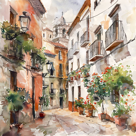 Spain Travel Art Fabric Panel 19