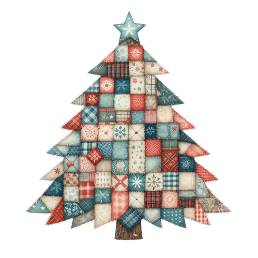 Christmas Patchwork Fabric Panel 30