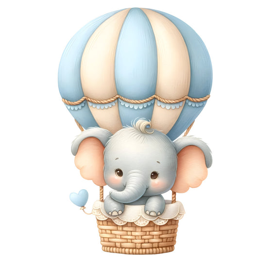 Baby Boy Elephant Fabric Panel 11