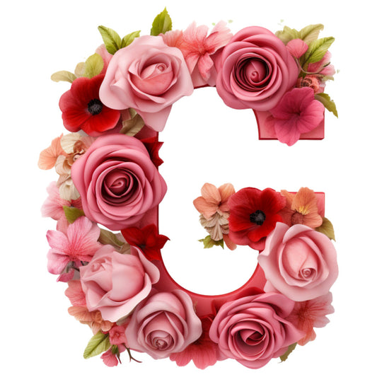 Rose Alphabet Fabric Panel 3