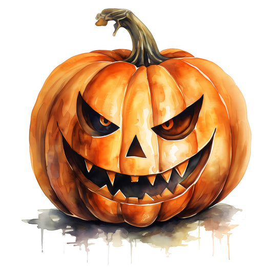 halloween, jack-o'-lantern, pumpkin, orange, black, autumn, fall, spooky, scary, evil face, menacing expression, holiday, seasonal, whimsical, festive, trick-or-treat, carved pumpkin, decorative, wall hanging, home decor, burnt orange, dark shadows, illuminated, glowing eyes, fabric panel, trick or treat, october, scary face, fun, playful