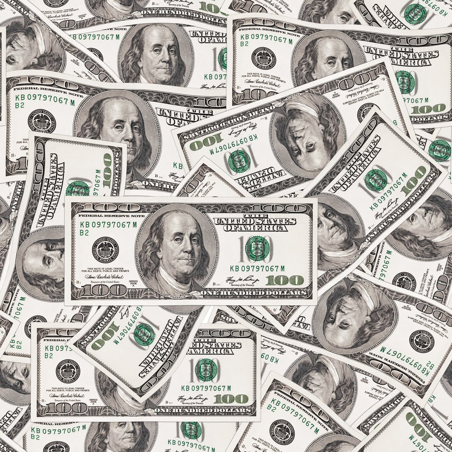 100 Dollar Bill Pattern 1 Quilting Cotton Fabric